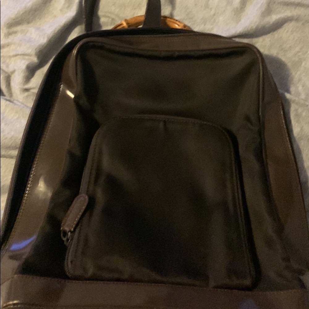 Vintage Gucci One Shoulder Bamboo Backpack